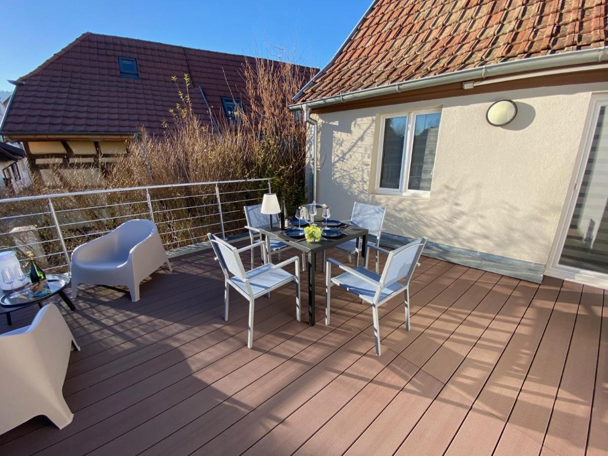 Duplex Le 12 - Appartement Avec Terrasse Dans Le Vignoble - 5 Mn Du Centre De Colmar Wettolsheim Экстерьер фото